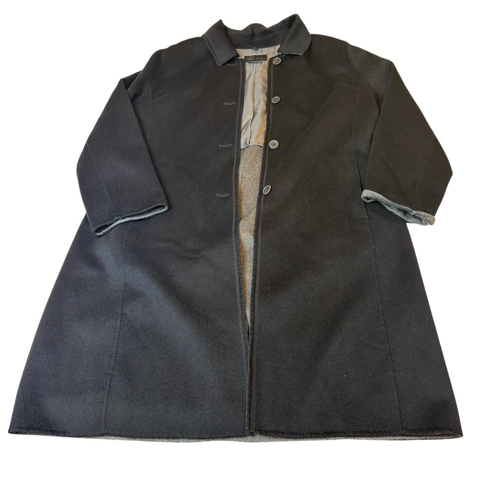 Cirrus Cashmere Black Overcoat XL 100% Cashmere